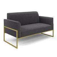 Namoradeira E Poltrona Industrial Alta Dourado Marisa Bouclê Grafite D03 - D'rossi - 7