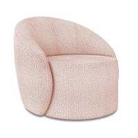 Poltrona Decorativa Orgânica Lua Bouclê Rosê D03 - D'rossi - 1