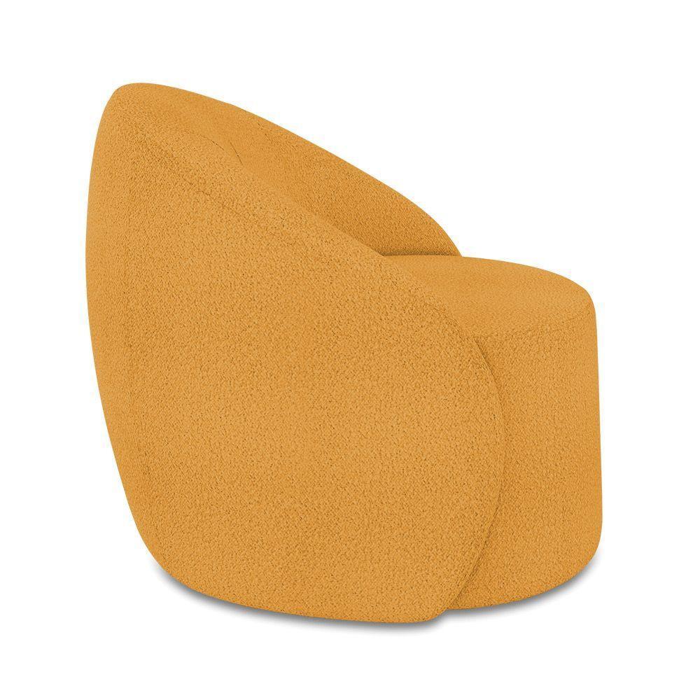 Poltrona Decorativa Orgânica Lua Bouclê Mostarda D03 - D'rossi - 6