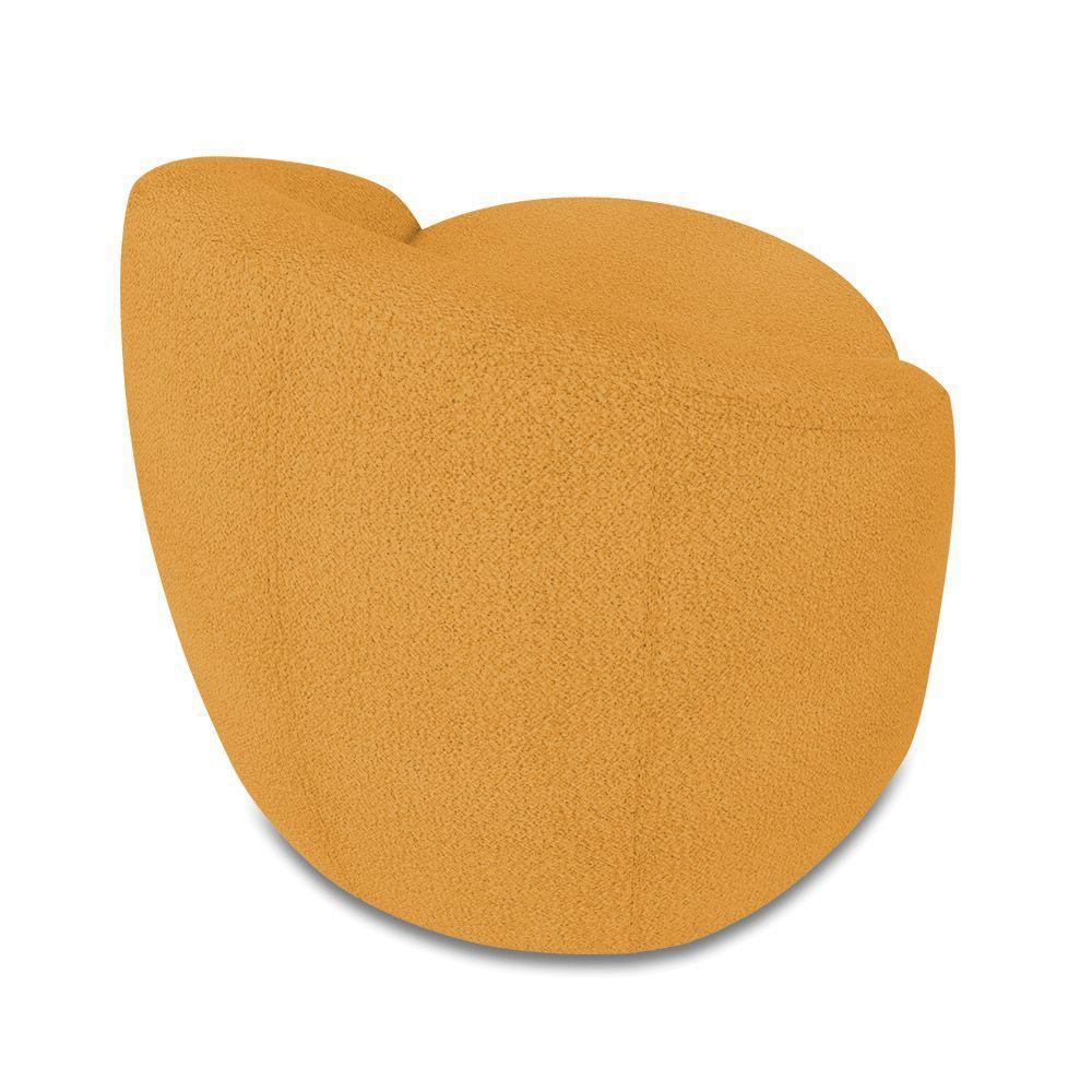 Poltrona Decorativa Orgânica Lua Bouclê Mostarda D03 - D'rossi - 7