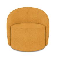 Poltrona Decorativa Orgânica Lua Bouclê Mostarda D03 - D'rossi - 5