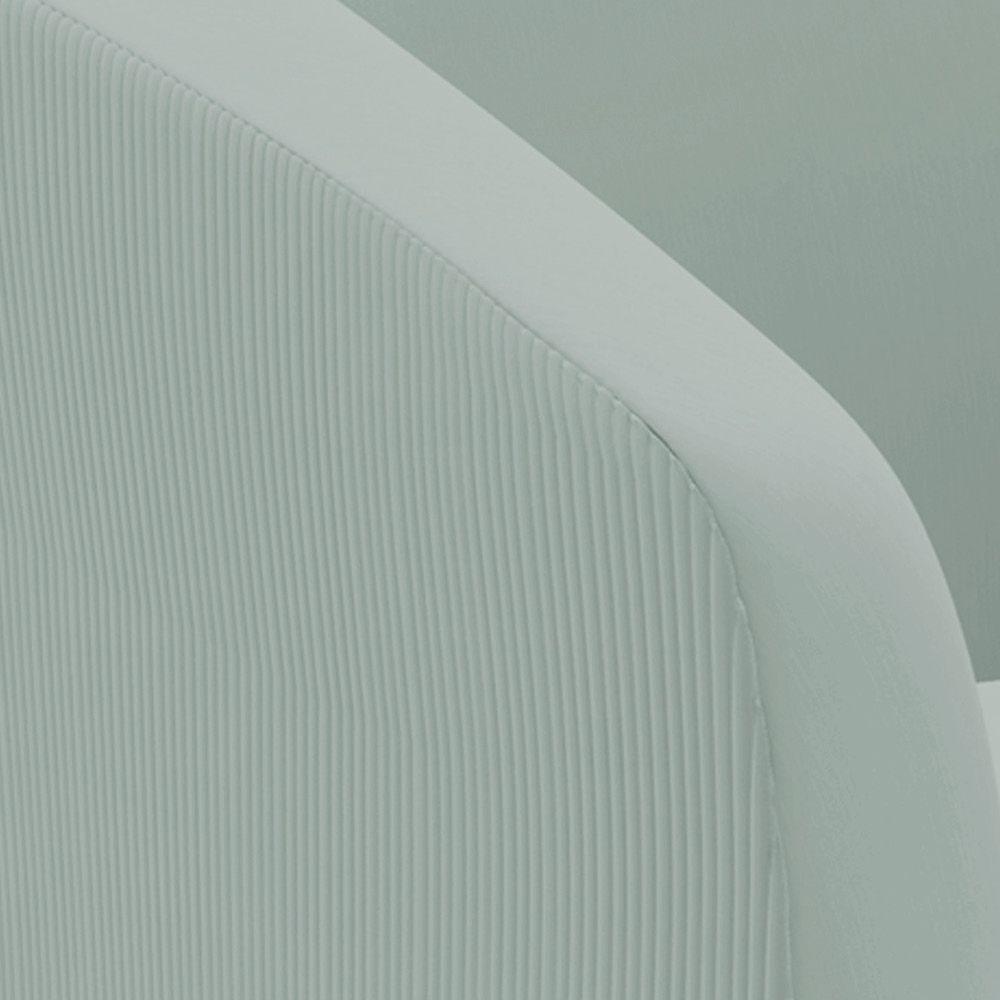 Poltrona Decorativa Pé De Ferro Dourado Stella Cotelê Ext/veludo Menta D03 - D'rossi - 4