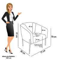 Poltrona Decorativa Pé De Ferro Dourado Stella Cotelê Ext/veludo Menta D03 - D'rossi - 5