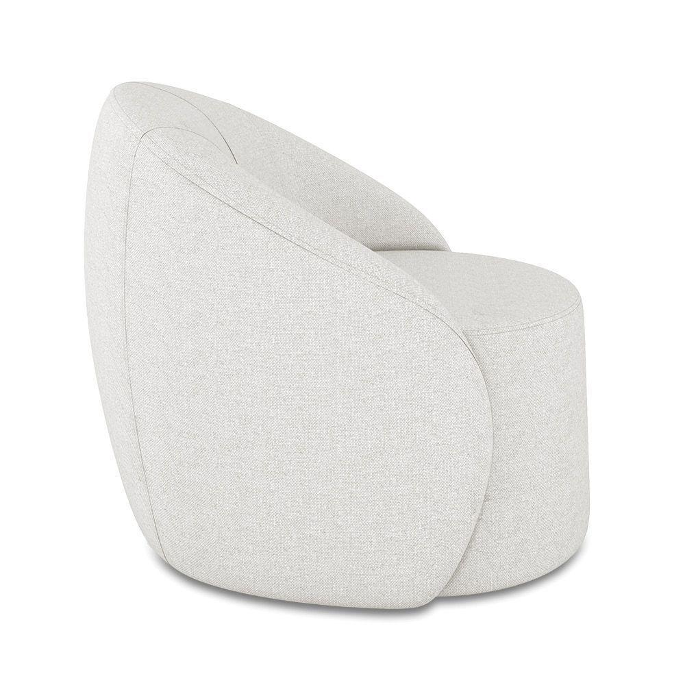 Poltrona Decorativa Orgânica Lua Linho Cinza D03 - D'rossi - 6