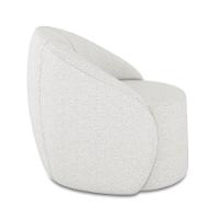 Poltrona Decorativa Orgânica Lua Linho Cinza D03 - D'rossi - 6