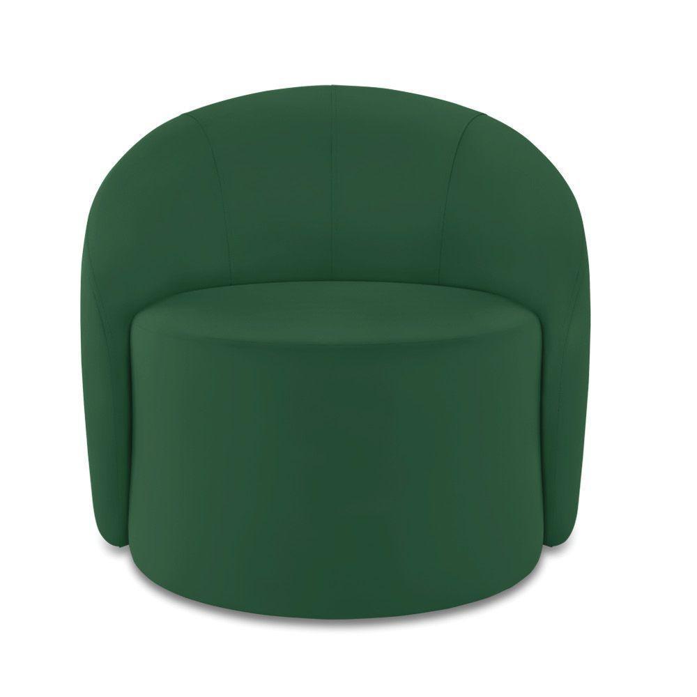 Poltrona Decorativa Orgânica Kit 2 Lua Veludo Verde D03 - D'rossi - 5
