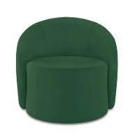 Poltrona Decorativa Orgânica Kit 2 Lua Veludo Verde D03 - D'rossi - 5