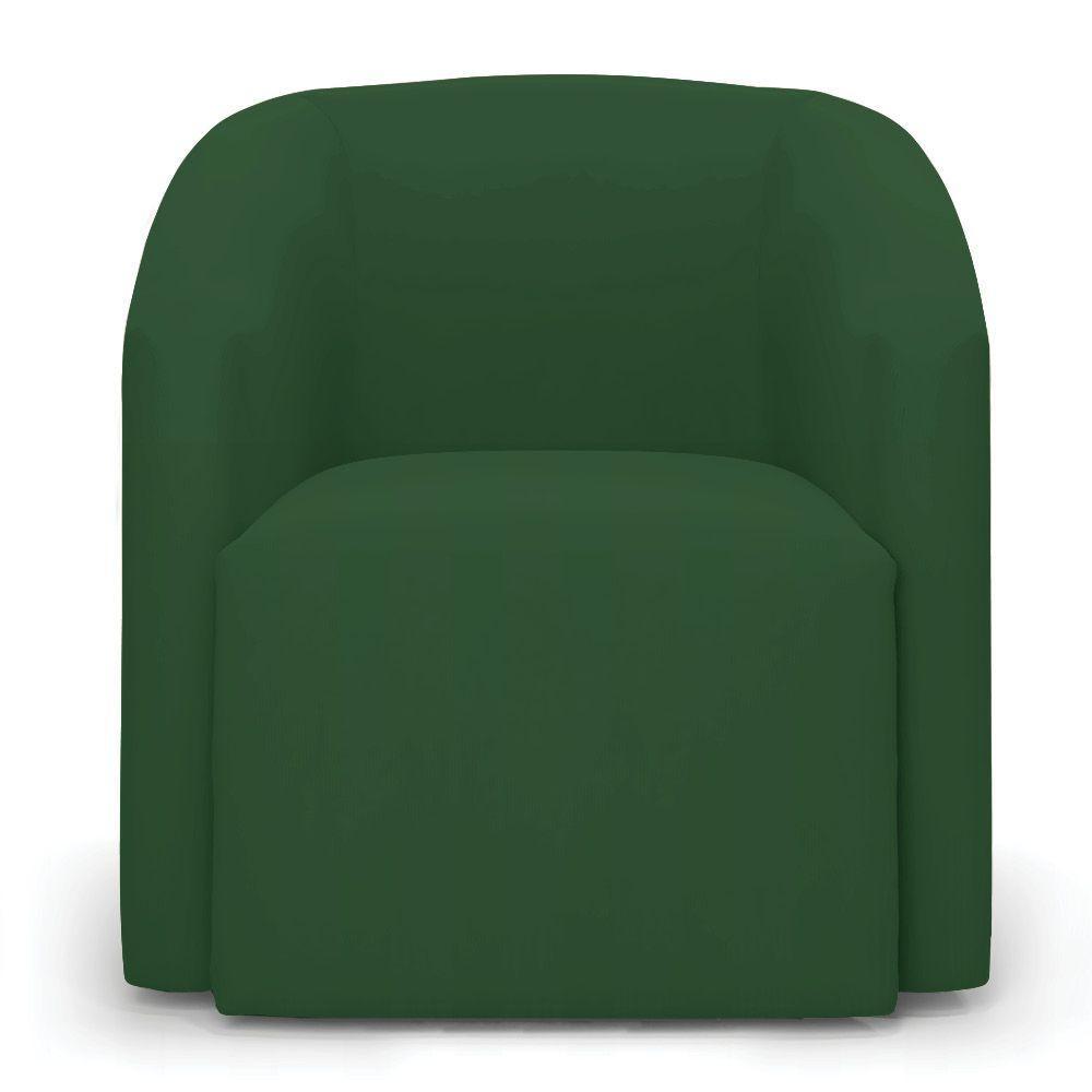 Poltrona Decorativa Orgânica Kit 2 Stella Max Veludo Verde D03 - D'rossi - 5