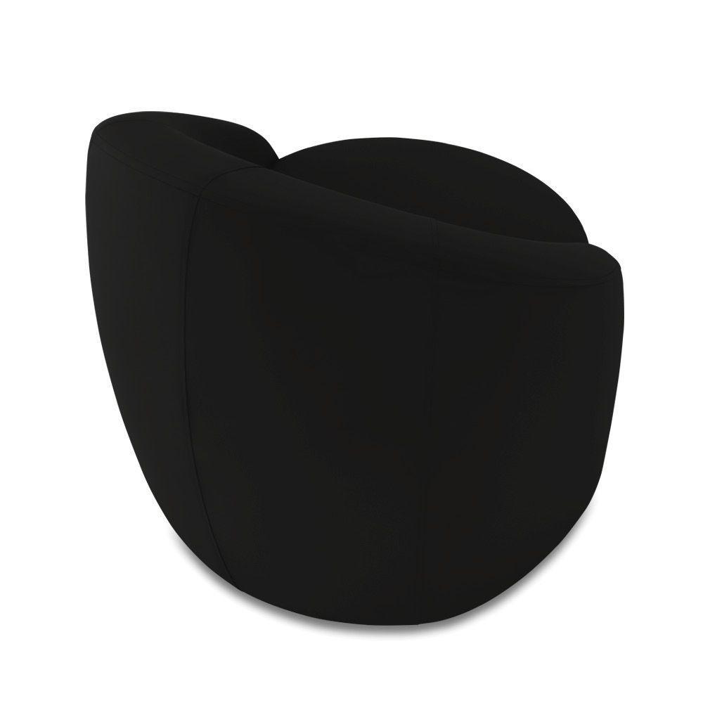 Poltrona Decorativa Orgânica Kit 2 Lua Veludo Preto D03 - D'rossi - 8