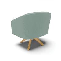 Poltrona Decorativa Giratória Ma30 Stella Cotelê Ext/veludo Menta D03 - D'rossi - 7