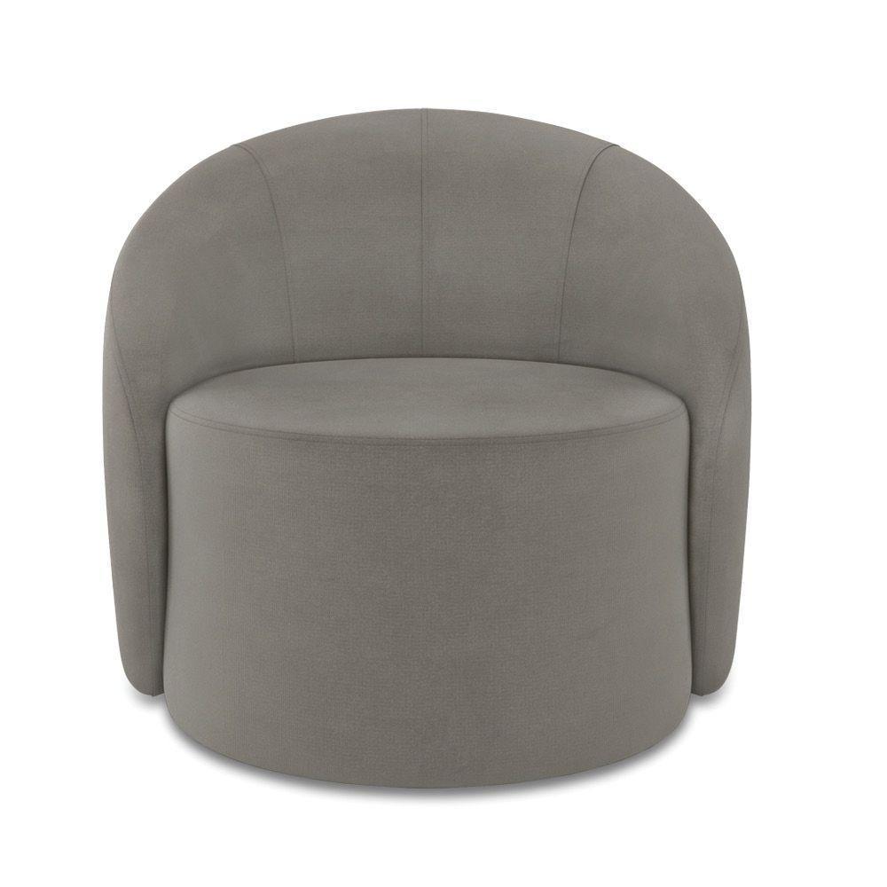 Poltrona Decorativa Orgânica Kit 2 Lua Suede Grafite D03 - D'rossi - 5