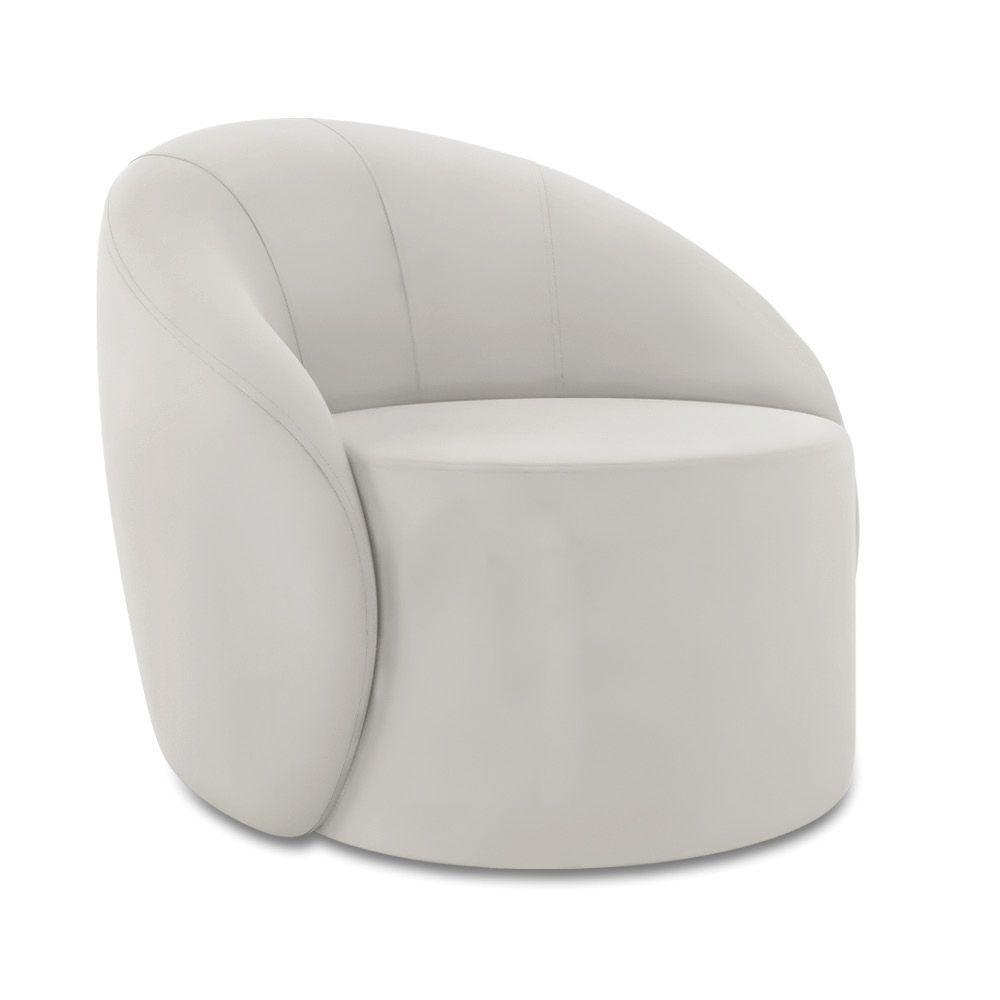 Poltrona Decorativa Orgânica Kit 2 Lua Veludo Cinza D03 - D'rossi - 5