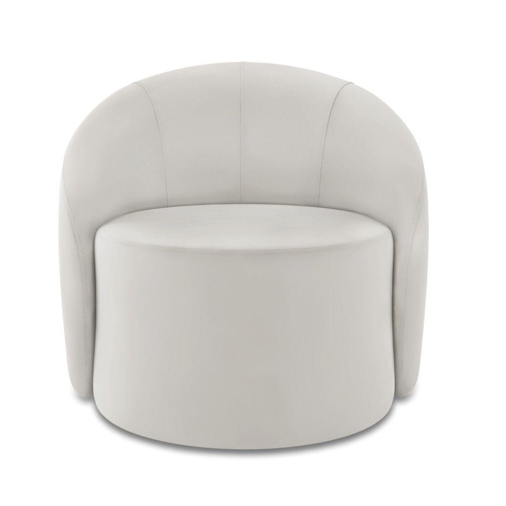 Poltrona Decorativa Orgânica Kit 2 Lua Veludo Cinza D03 - D'rossi - 6