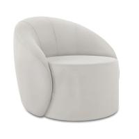 Poltrona Decorativa Orgânica Kit 2 Lua Veludo Cinza D03 - D'rossi - 5