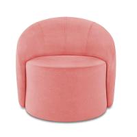 Poltrona Decorativa Orgânica Kit 2 Lua Suede Rosê D03 - D'rossi - 5