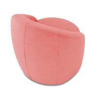 Poltrona Decorativa Orgânica Kit 2 Lua Suede Rosê D03 - D'rossi - 7