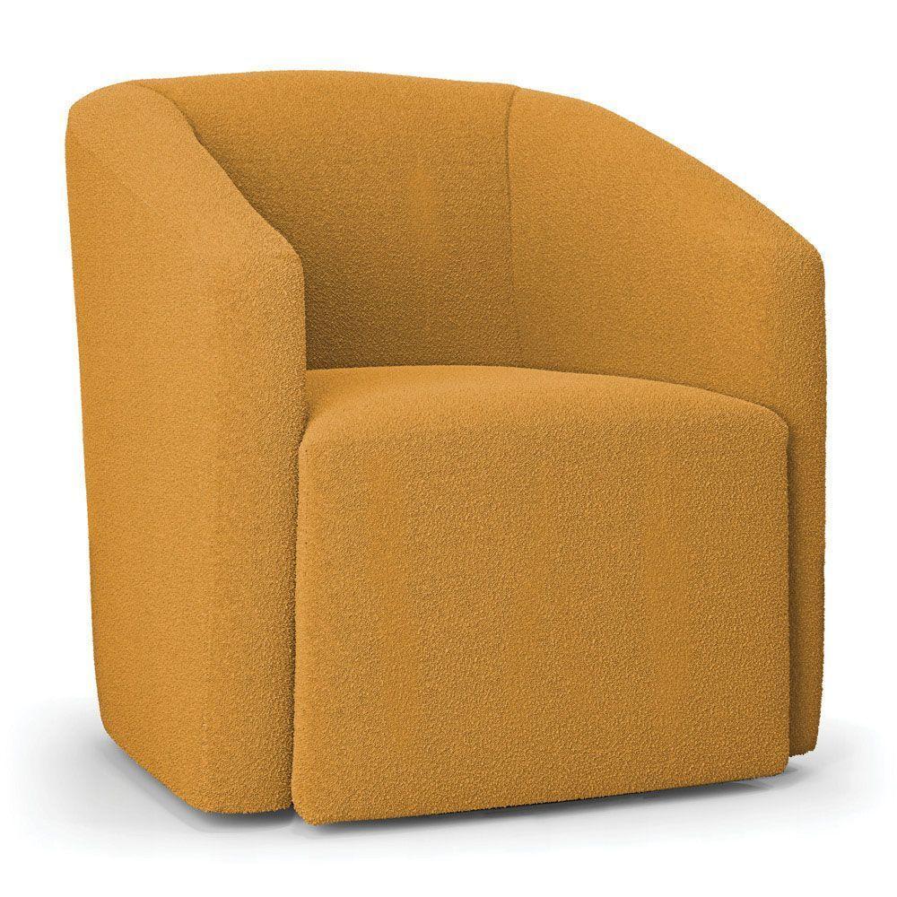 Poltrona Decorativa Orgânica Stella Max Bouclê Mostarda D03 - D'rossi - 1