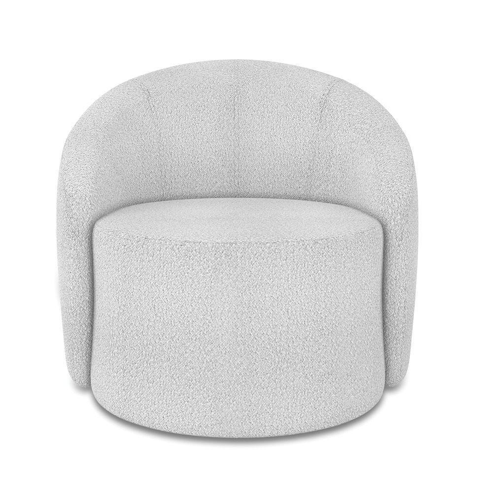 Poltrona Decorativa Orgânica Lua Bouclê Cinza D03 - D'rossi - 5