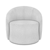 Poltrona Decorativa Orgânica Lua Bouclê Cinza D03 - D'rossi - 5