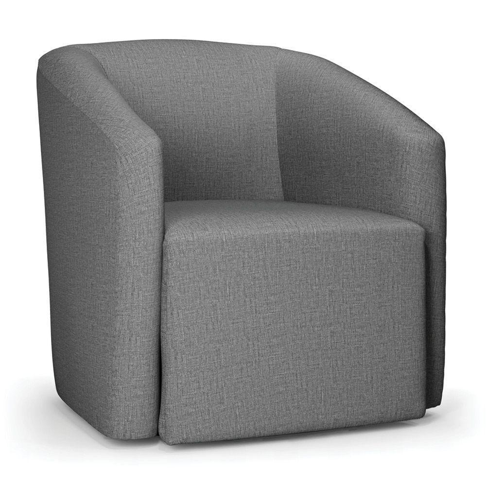 Poltrona Decorativa Orgânica Stella Max Linho Grafite D03 - D'rossi - 1