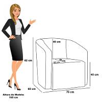 Poltrona Decorativa Orgânica Stella Max Suede Grafite D03 - D'rossi