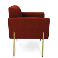 Poltrona Sala De Estar Pé Ferro Dourado Marisa Bouclê Terra D03 - D'rossi - 5