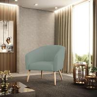 Poltrona Decorativa Pé Palito Natural Kit 2 Stella Cotelê Ext/veludo Menta D03 - D'rossi - 2