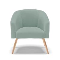 Poltrona Decorativa Pé Palito Natural Kit 2 Stella Cotelê Ext/veludo Menta D03 - D'rossi - 6