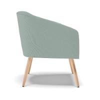 Poltrona Decorativa Pé Palito Natural Kit 2 Stella Cotelê Ext/veludo Menta D03 - D'rossi - 8