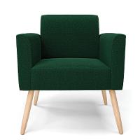 Poltrona Sala Estar Pé Palito Natural Kit 2 Marisa Bouclê Verde D03 - D'rossi - 5