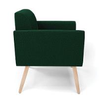 Poltrona Sala Estar Pé Palito Natural Kit 2 Marisa Bouclê Verde D03 - D'rossi - 6