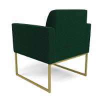 Poltrona Sala Estar Industrial Dourado Kit 2 Marisa Bouclê Verde D03 - D'rossi - 8