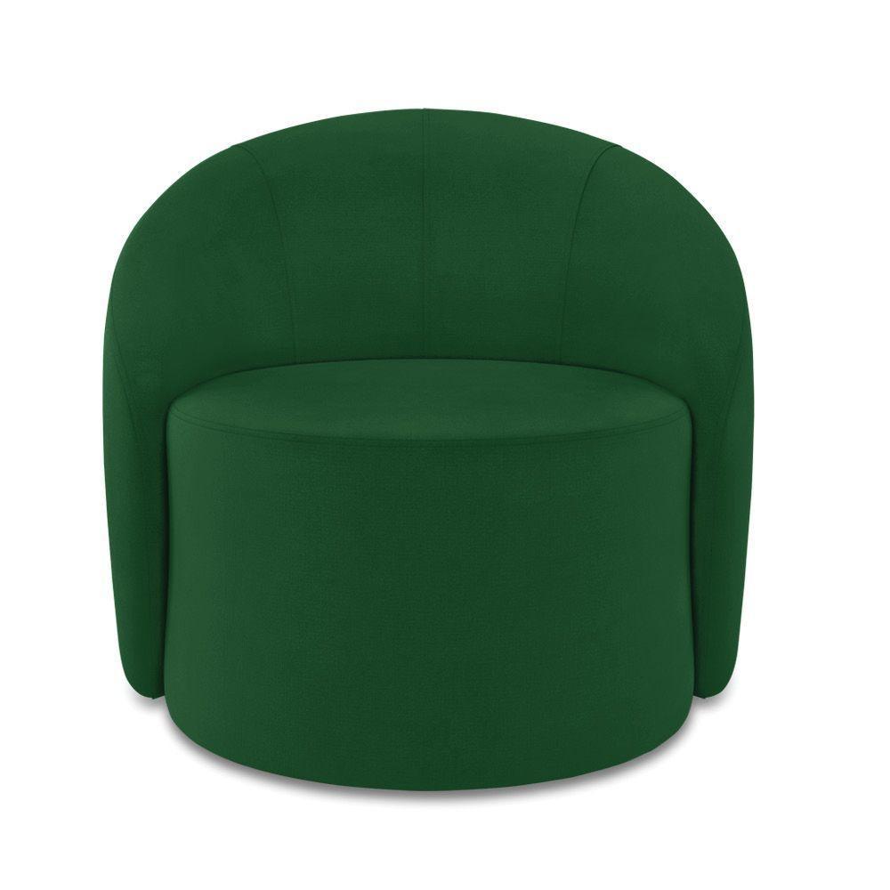 Poltrona Decorativa Orgânica Lua Suede Verde D03 - D'rossi - 5