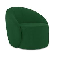 Poltrona Decorativa Orgânica Lua Suede Verde D03 - D'rossi - 1