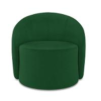 Poltrona Decorativa Orgânica Lua Suede Verde D03 - D'rossi - 5