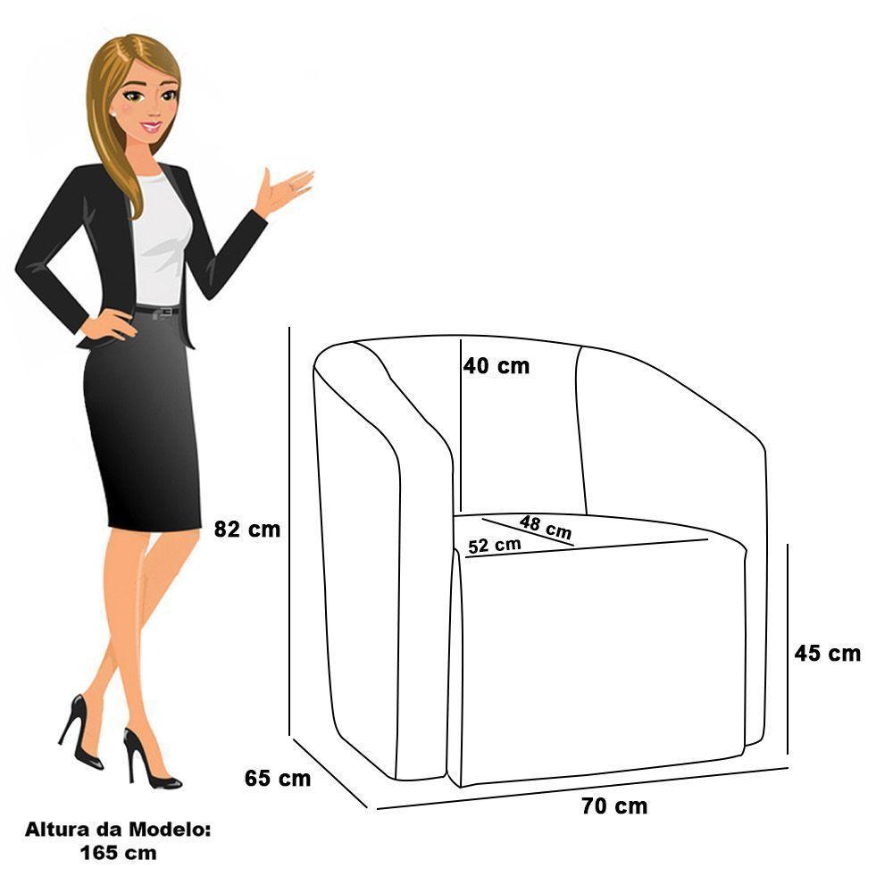 Poltrona Decorativa Orgânica Stella Max Bouclê Grafite D03 - D'rossi - 3