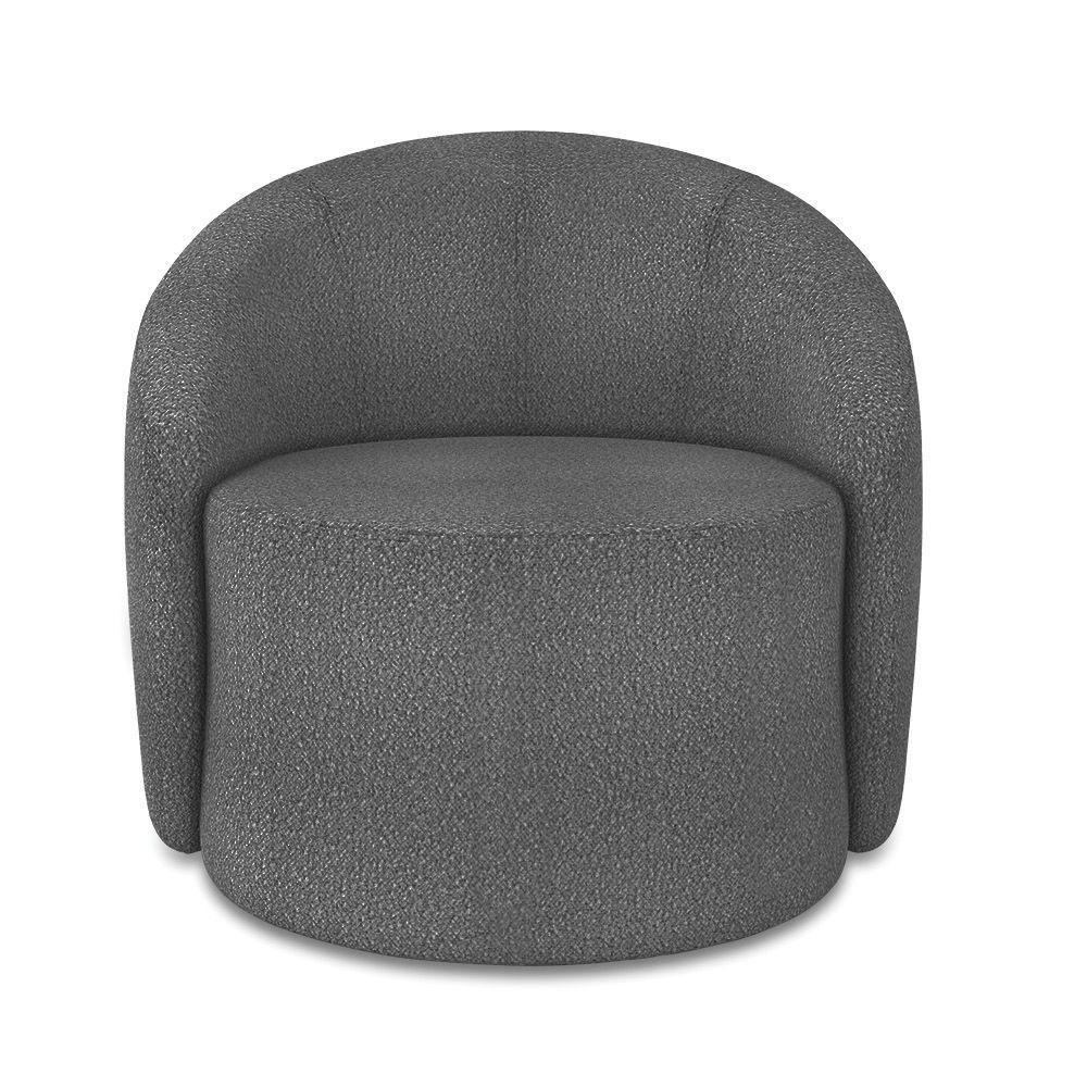 Poltrona Orgânica Giratória Kit 2 Lua Bouclê Grafite D03 - D'rossi - 5