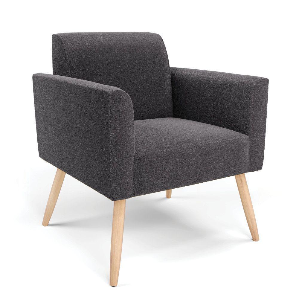 Namoradeira E Poltrona Pé Palito Natural Marisa Bouclê Grafite D03 - D'rossi - 8