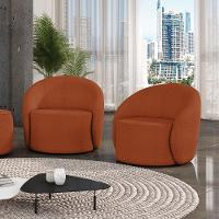 Poltrona Orgânica Giratória Kit 2 Lua Bouclê Terra D03 - D'rossi - 2