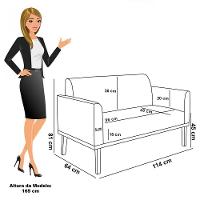 Namoradeira E 2 Poltronas Base Madeira Castanho Marisa Bouclê Rosê D03 - D'rossi - 5