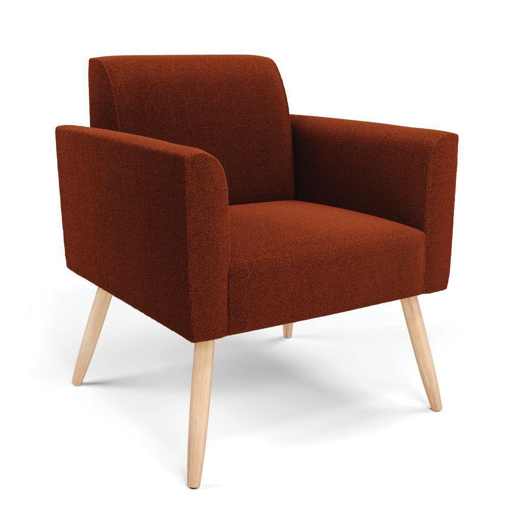 Poltrona Sala Estar Pé Palito Natural Marisa Bouclê Terra D03 - D'rossi - 1