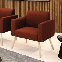 Poltrona Sala Estar Pé Palito Natural Marisa Bouclê Terra D03 - D'rossi - 2