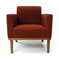 Poltrona Sala Base Madeira Castanho Kit 2 Marisa Bouclê Terra D03 - D'rossi - 5