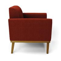 Poltrona Sala Base Madeira Castanho Kit 2 Marisa Bouclê Terra D03 - D'rossi - 7