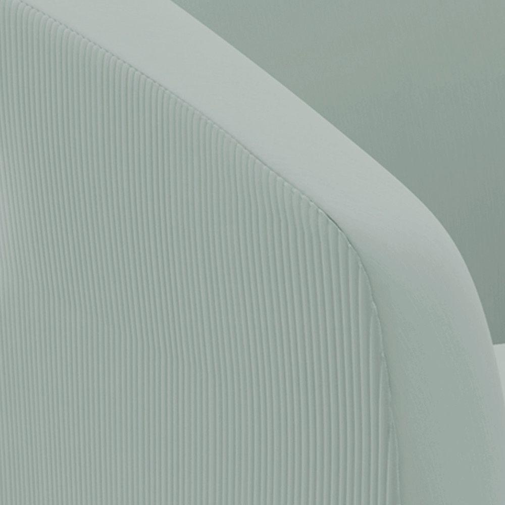 Poltrona Decorativa Giratória Cromada Kit 2 Stella Cotelê Ext/veludo Menta D03 - D'rossi - 5