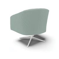 Poltrona Decorativa Giratória Cromada Kit 2 Stella Cotelê Ext/veludo Menta D03 - D'rossi - 7