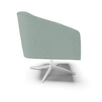 Poltrona Decorativa Giratória Cromada Kit 2 Stella Cotelê Ext/veludo Menta D03 - D'rossi - 8