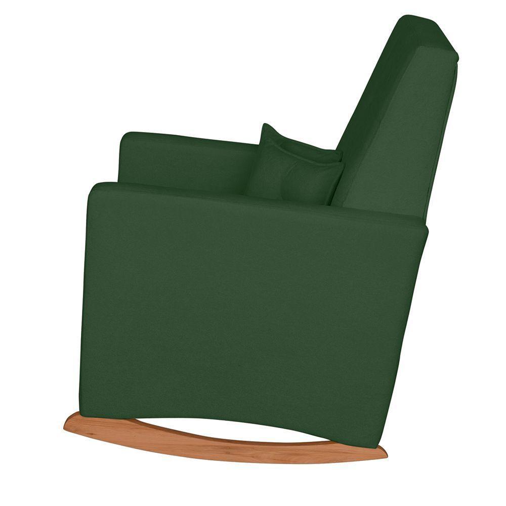 Poltrona De Amamentação Com Balanço E Puff Lizzi Bouclê Verde F06 - D'rossi - 6