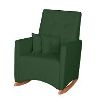 Poltrona De Amamentação Com Balanço E Puff Lizzi Bouclê Verde F06 - D'rossi - 5