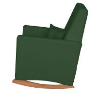 Poltrona De Amamentação Com Balanço E Puff Lizzi Bouclê Verde F06 - D'rossi - 6